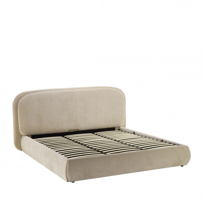 Claudie - Lit coffre en tissu 180x200cm