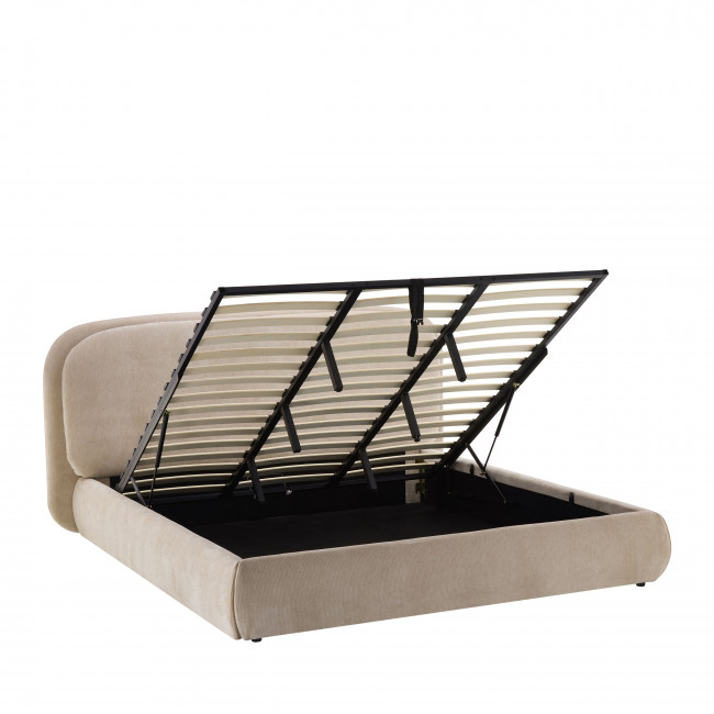 Claudie - Lit coffre en tissu 180x200cm