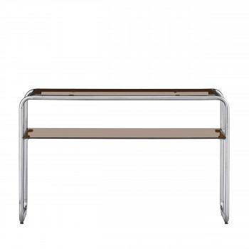 Delio - Console en verre et pieds chrome L 120 cm