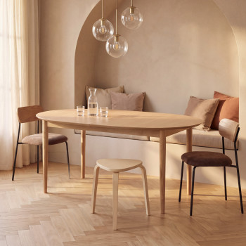 Essentia - Table à manger extensible en bois 4 à 8 personnes 160-200cm