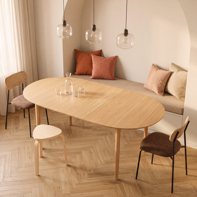 Essentia - Table à manger extensible en bois 4 à 8 personnes 160-200cm