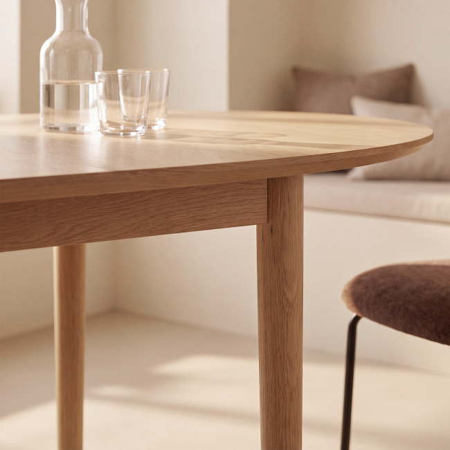 Essentia - Table à manger extensible en bois 4 à 8 personnes 160-200cm