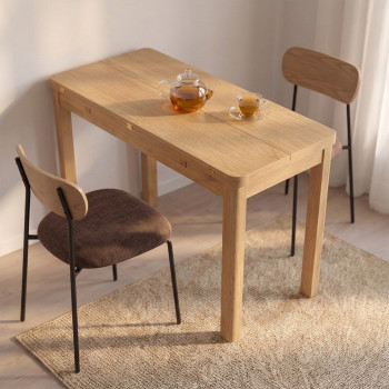 Sheldon - Table à manger extensible 2 à 4 personnes en bois 120x45-90cm