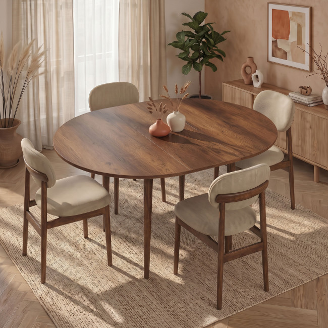 Salvador - Table à manger extensible 4 à 6 personnes en bois 100-131x75cm
