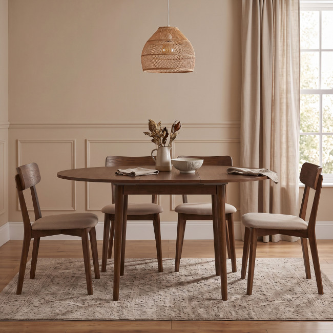 Salvador - Table à manger extensible 4 à 6 personnes en bois 100-131x75cm