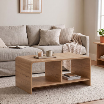 Arsen - Table basse en bois avec rangement