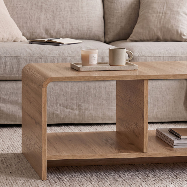 Arsen - Table basse en bois avec rangement