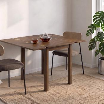 Sheldon - Table à manger extensible 2 à 4 personnes en bois 120x45-90cm