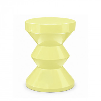Harry - Table d'appoint / chevet ronde effet glossy ø 34 cm 