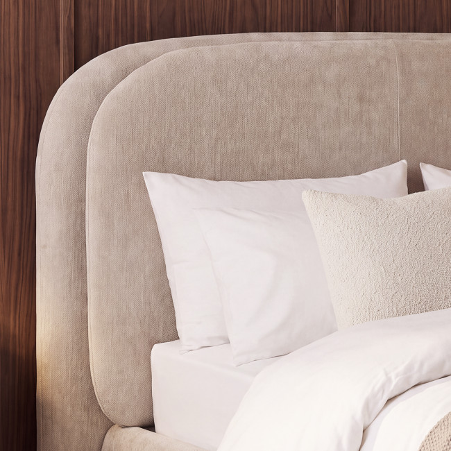 Claudie - Lit coffre en tissu 140x190cm