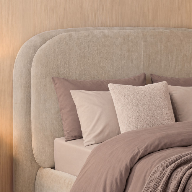 Claudie - Lit coffre en tissu 180x200cm