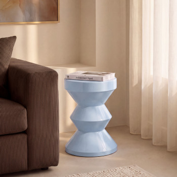 Harry - Table d'appoint / chevet ronde effet glossy ø 36 cm 