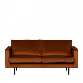 Canapé velours 3 places Velvet Bronco Rouille