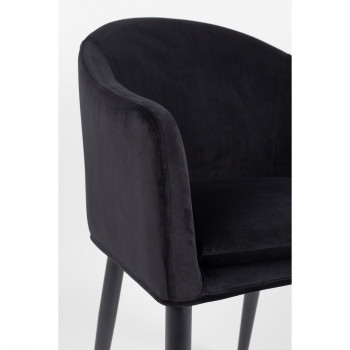 Fauteuil design en velours Catelyn