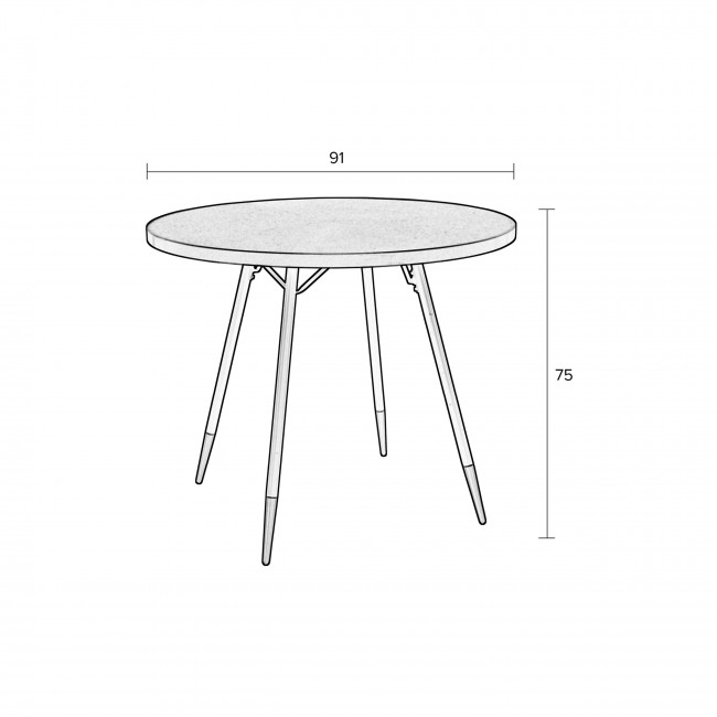 Denise - Table à manger ronde ø91cm