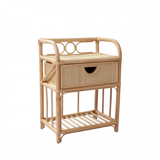 Tondano - Table de chevet en rotin