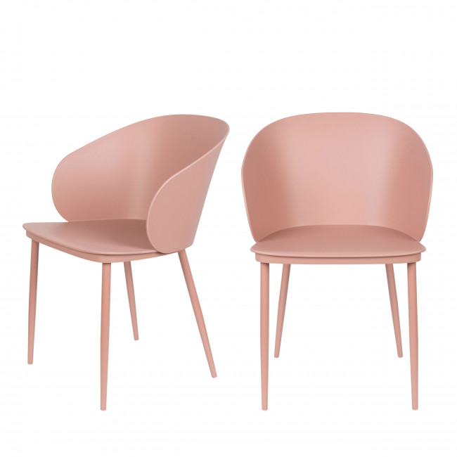 Gigi - 2 chaises en résine et métal