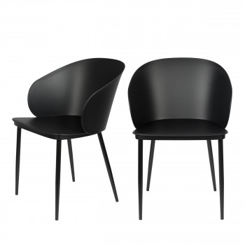 Gigi - 2 chaises en résine et métal