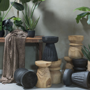 Bikkel - Tabouret en bois ø28cm