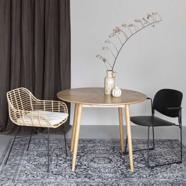 Fabio - Table à manger ronde en bois ø100cm