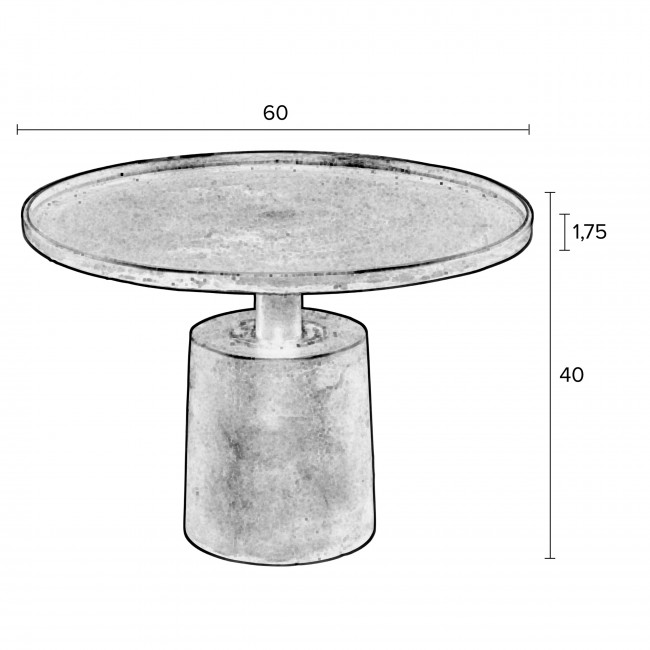 Mason - Table basse ronde en métal ø60cm