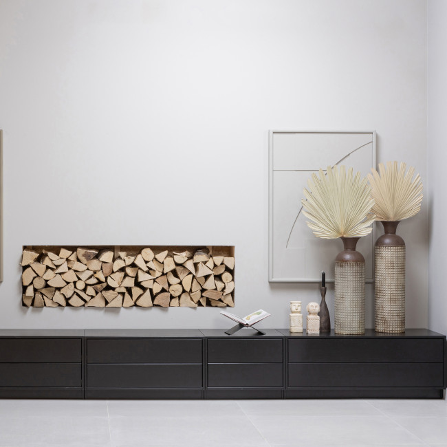 Finca - Meuble TV en bois massif de pin L100cm