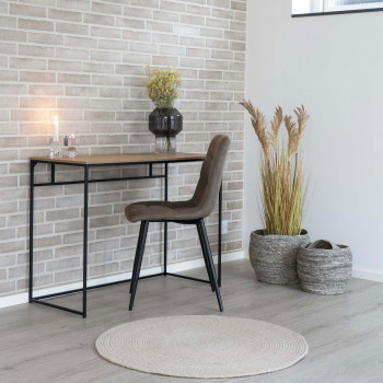 Vita – Bureau en métal et bois 100x45x75 cm