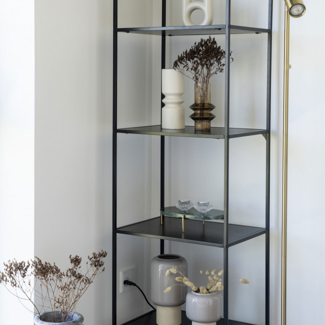 Vita – Etagère en bois et métal 51x36x170 cm