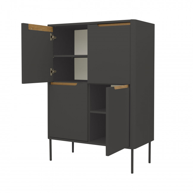 Switch - Buffet haut en bois 4 portes H128cm