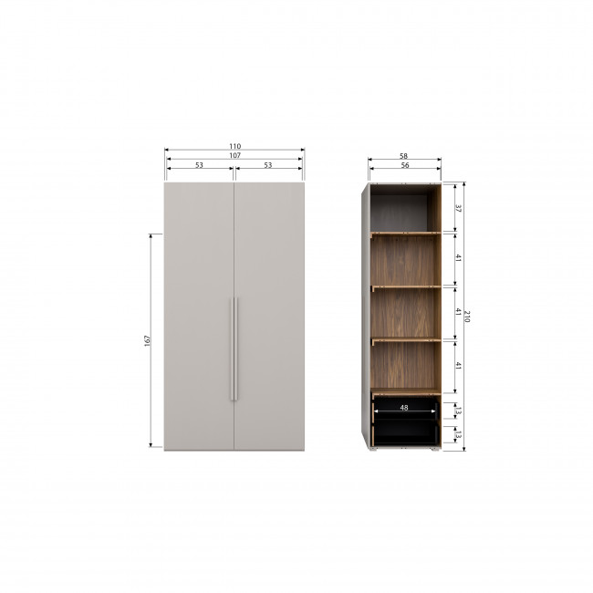 Rens - Armoire en bois H210cm