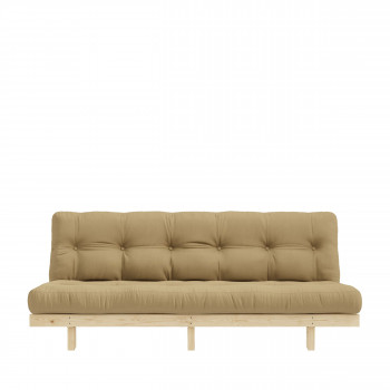 Lean – Canapé convertible en bois naturel et tissu