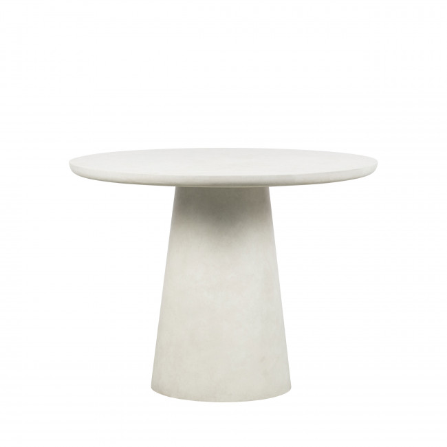 Damon - Table à manger de jardin en fibre d'argile ø100cm