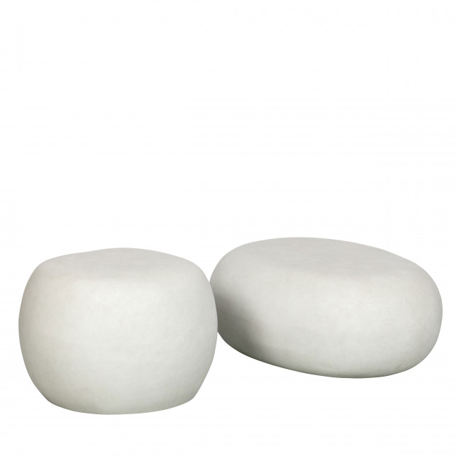 Pebble - Table basse de jardin en fibre d'argile ø50cm