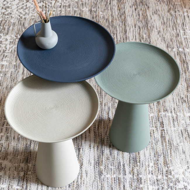 Ringar - Table d'appoint ronde en aluminium ø34,5cm