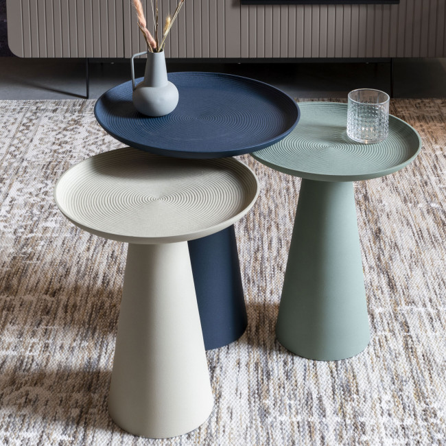 Ringar - Table d'appoint ronde en aluminium ø34,5cm