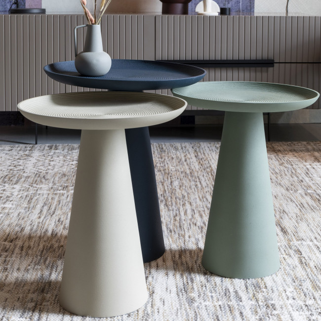 Ringar - Table d'appoint ronde en aluminium ø34,5cm