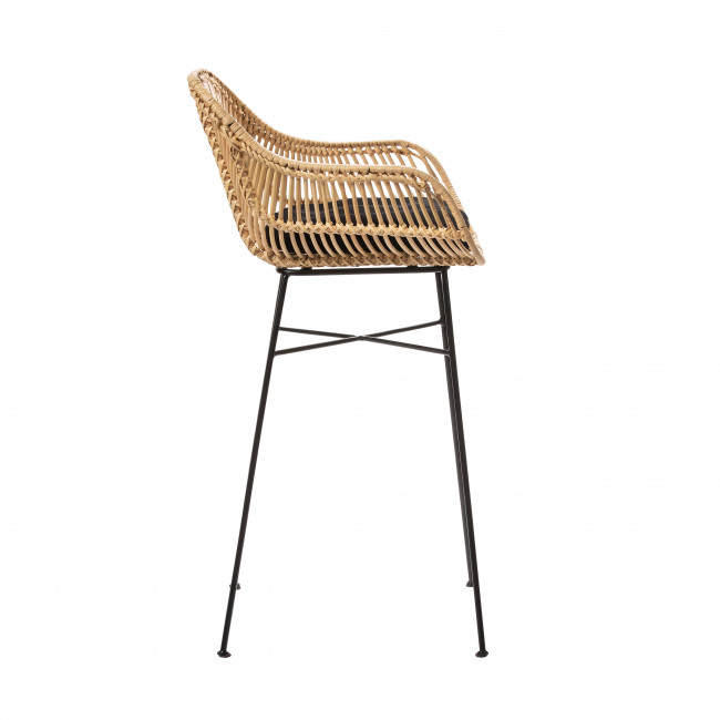 Nunuhai - Lot de 2 tabourets de bar en rotin 68cm