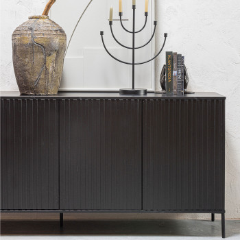 New gravure - Buffet 4 portes en bois L200cm