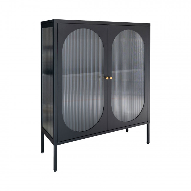 Adelaide - Buffet 2 portes en verre et métal L90cm