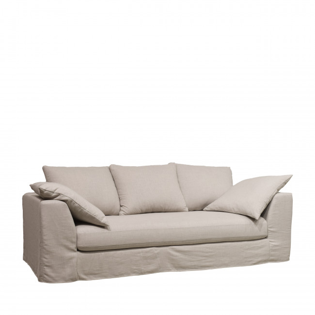 Amany - Canapé convertible entièrement déhoussable en tissu