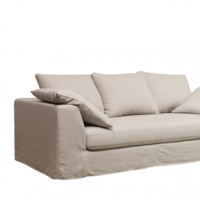 Amany - Canapé convertible entièrement déhoussable en tissu