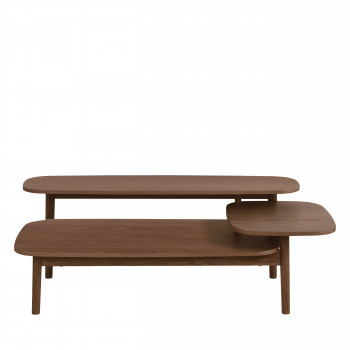 Table basse en bois 3 plateaux Eichberg