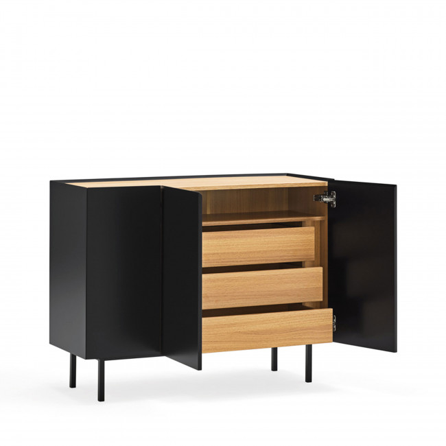 Arista - Buffet en bois 3 portes 3 tiroirs L110cm