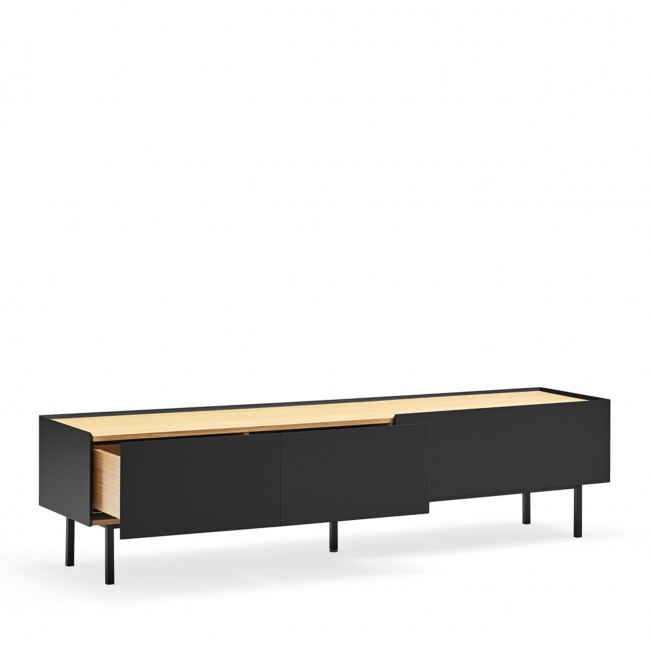 Arista - Meuble TV en bois 1 porte 2 tiroirs L180cm