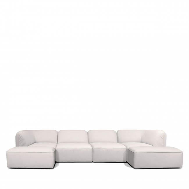 Noor - Chauffeuse pour canapé modulable en tissu bouclette
