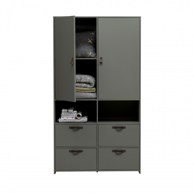 Stage - Armoire 2 portes 4 tiroirs en bois
