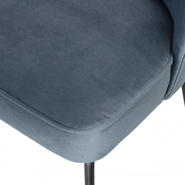 Lot de 2 chaises design en velours Vogue