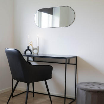 Jersey - Miroir ovale en métal 35x80cm