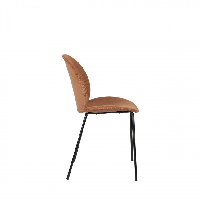 Bonnet - Lot de 2 chaises en velours côtelé et métal