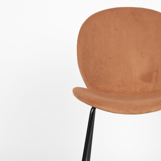 Bonnet - Lot de 2 chaises en velours côtelé et métal